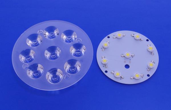 A lente interna do colimador do diodo emissor de luz do poder superior conduziu os encaixes leves com placa de alumínio