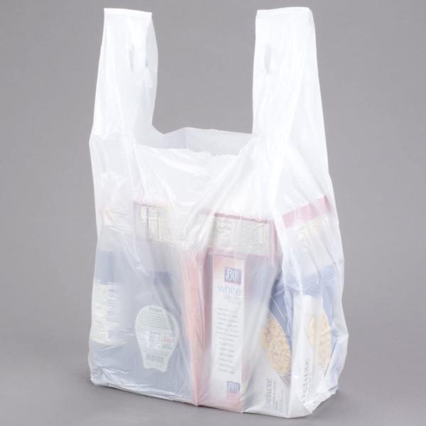 White Biodegradable Plastic Shopping Bag For Food / T Shirt