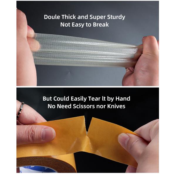 Fixing Carpet Fabric Cloth Tape With Rubber Adhesive Heavy Duty Mesh Double Side