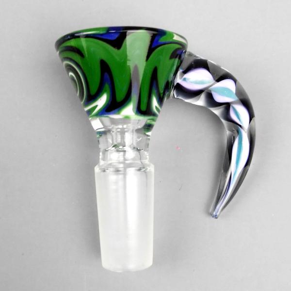 Thick Glass Bongs Accessories Glass Slides With Handle Bowl Funnel Male Hourglass