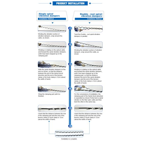 Пластиковый амортизатор колебаний винтовой спирали ISO9001 1300mm