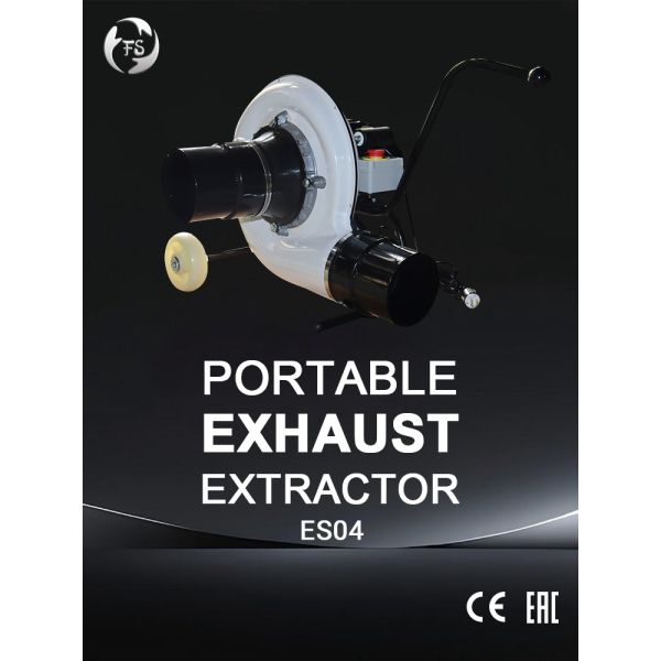 Auto Workshop Portable Exhaust Extractor Mobile Cart Hose System for Garages