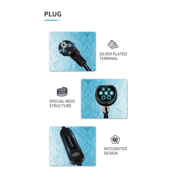 11кв 3 европейский тип 2 автомобиля Валбокс заряжателя Эв участка 3 уровень 3 16А ИЭК 62196-2