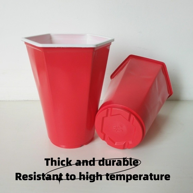 Red Blue Yellow Disposable Plastic Cup with Capacity of 16 oz Various Sizes and Colors