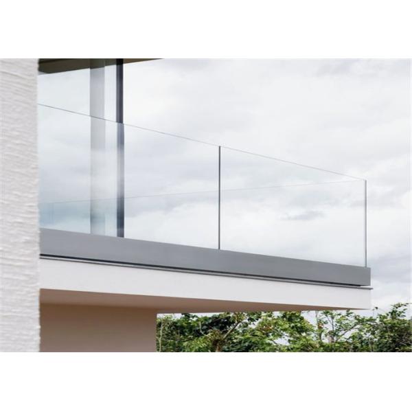Frameless Glass Railing Aluminum U Channel Base Glass Balcony Railing