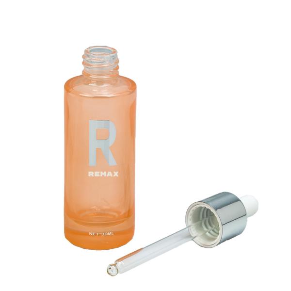 Embalagem de cosméticos Conjunto de frasco de creme de frasco de loção de vidro transparente rosa