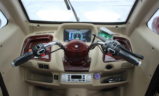 60V 58AH 1500W Passenger Electric Tricycle Motorized Central Locking
