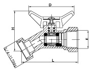 Male And Female Threaded Brass Ball Cock Valve With Brass Lock Nut ANSI Standard