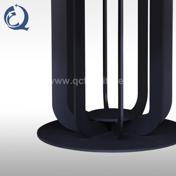 Metal frame Round 150cm Dining Table Sintered Stone Top for dining room