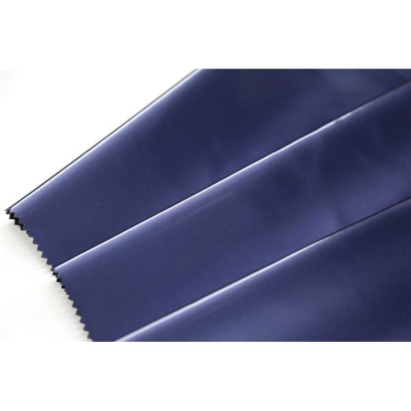 Pearl Blue Polyurethane Synthetic Leather , Jacket Coat Fake Leather Fabric