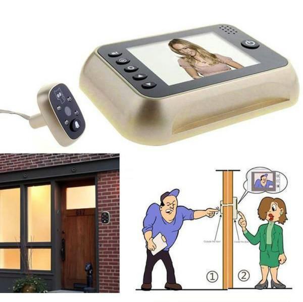 3.5 inch Screen Digital Door Peephole Viewer Camera 120 Degree Wide Angle Video Doorbell Phone Door Eye IR Night Vision