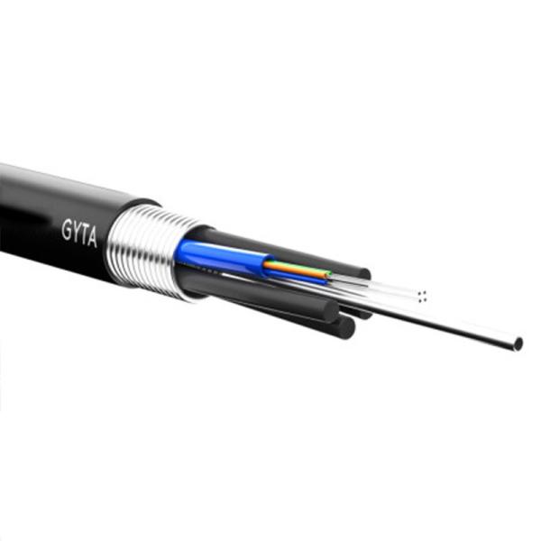 GYTA53/GYTA/GYTS Black Outdoor Fiber Optic Cable For Underground Direct Buried Duct