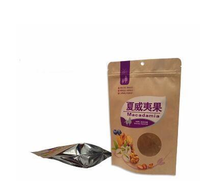 custom printed food grade aluminum foil k top brown kraft coffee paper bag with window
