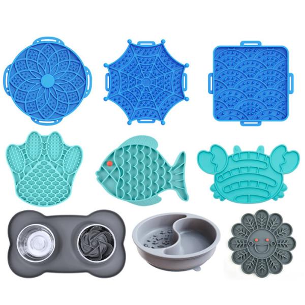 Фидер собаки медленный лижа циновку с чашками всасывания для обслуживаний собаки & кошачьей еды