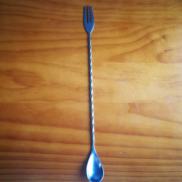 Stainless Steel Cocktail Twist Bar Spoon , Drink Mixing Spoon Customer Logo