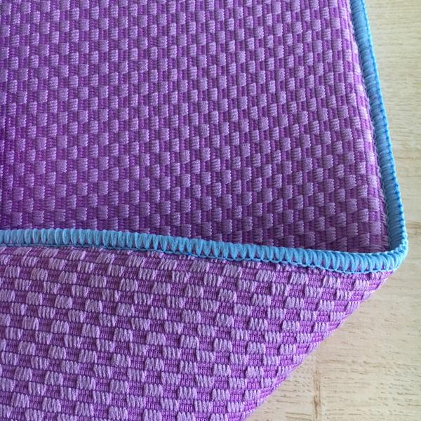 Sinlge packed 1pc Microfiber  printeted water absorb dish mat kitchen water pad with grid patten