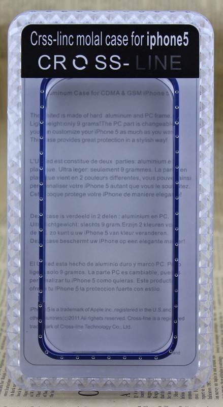 Diamond Black Aluminum Bumper Case Light Weight For Iphone5