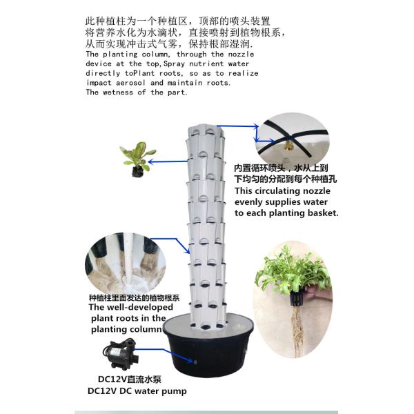 Balcony Aeroponic Growing Towers Hydroponics Vertical Garden Systems Hydroponic Systems indoor Pineapple Planting Type  Vertical