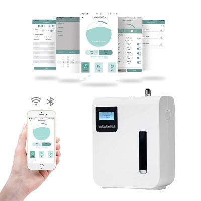 Máquina de aromaterapia de óleo essencial puro de atomização a frio Controle WIFI inteligente Máquina de aromaterapia comercial em casa montada na parede