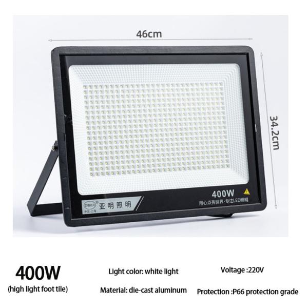 Aluminum Alloy Advertising Floodlight with 120lm Luminous Flux and 180° Beam Angle