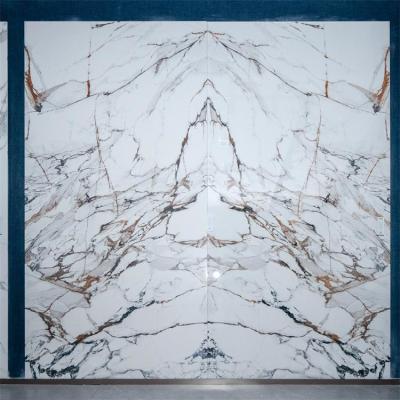 3200x1600mm Porcelana polida vidrada Chapa de pedra sinterizada para decoração de parede do quarto