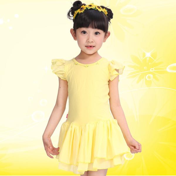 Children's dance clothes Ballet dress girls spring and summer leotard with short sleeves