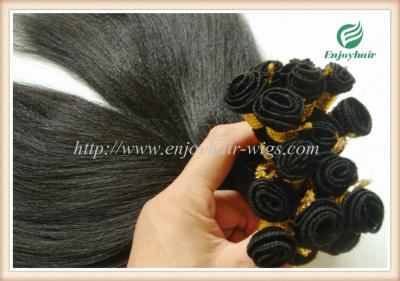 Hand tied weaviing Brazilian 5A virgin remy hair,YAKI straight hair extension