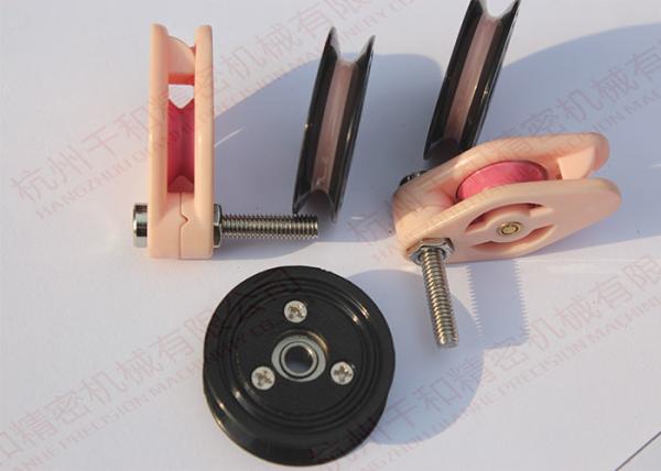 Black HRA 88  Plastic Cable pulley wheels With Bearings for wire winding machine