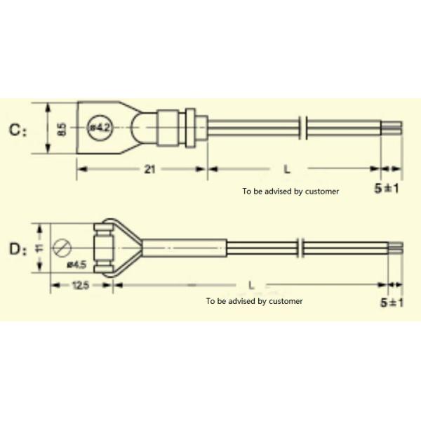 CQC Certificated Waterproof CWF Precision Custom NTC Temperature Sensor 10KOHM 3950 For HVAC and Refrigeration