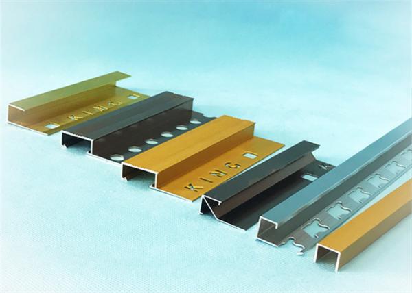 Polishing Aluminium Trim Strip For Ceramic Border , 0.7mm -  2.0mm Thickness