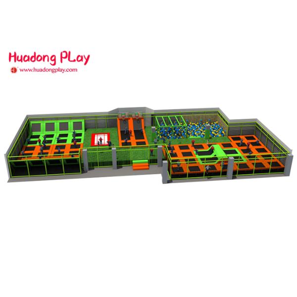 Large Size Trampoline Park Equipment , Professional Trampoline Equipment PVC Material
