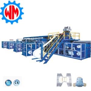 Línea de producción de pañales para adultos de 380V Máquina de embalaje de pañales para adultos personalizable