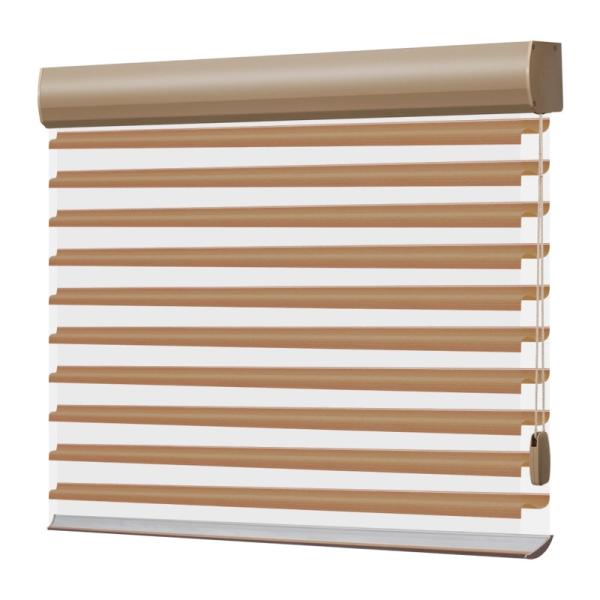 Modern motorized/manual soft shutters window grey Shangri-la blinds customized double layer curtain
