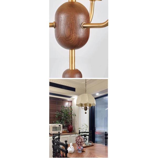 Французская винтажная ткань подвесная лампа столовая спальня ткань стиль столовая лампа