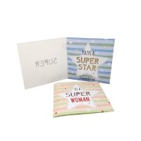 Sain stratification brillante carte de voeux 5inch×7inch la taille musicale ROHS Certificat