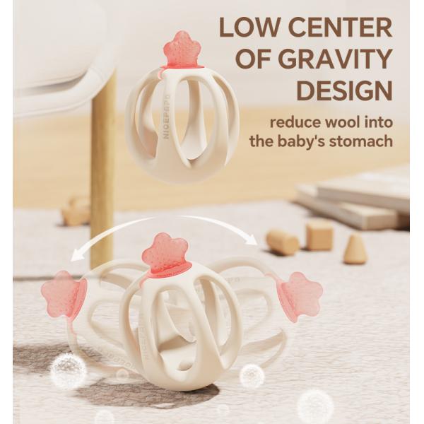 NICEPAPA EXPLORES 100% Силиконовый детский зуб с чувствительными успокаивающими средствами для детей (розовый)