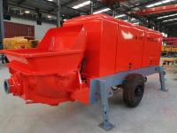 Pompe concrète hydraulique de 2 cylindres, mélangeur concret portatif rouge avec la pompe