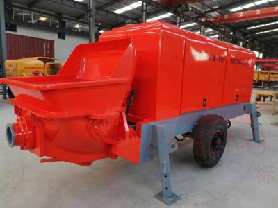 2 Cylinder Hydraulic Concrete Pump , Red Portable Concrete Mixer With Pump