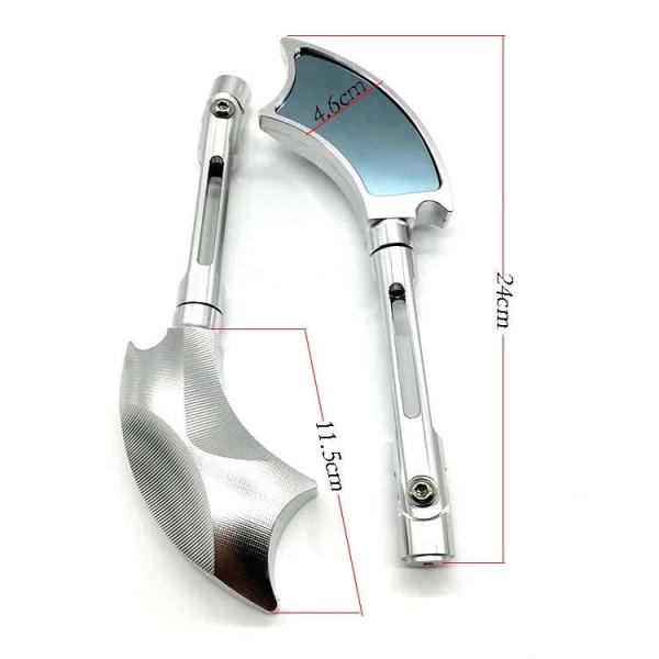 Gold Aluminium Motorcycle Spare Parts Accessories Side Mirror CNC with by Axe Shapes
