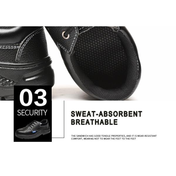 European Standard Genuine Leather Waterproof Men Industrial Steel Toe Work Safety Shoes