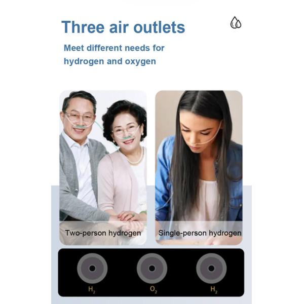 3000ml/min Hydrogen Inhalation Machine with 8000-10000 Hours Lifespan 8 Hours Timer and 2000±10 ml/min H2 Output