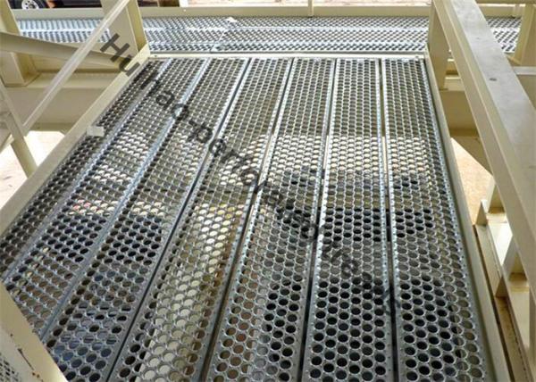 5 do suporte redondo de Grtp do metal do furo da profundidade painel grating para a anti passagem do patim
