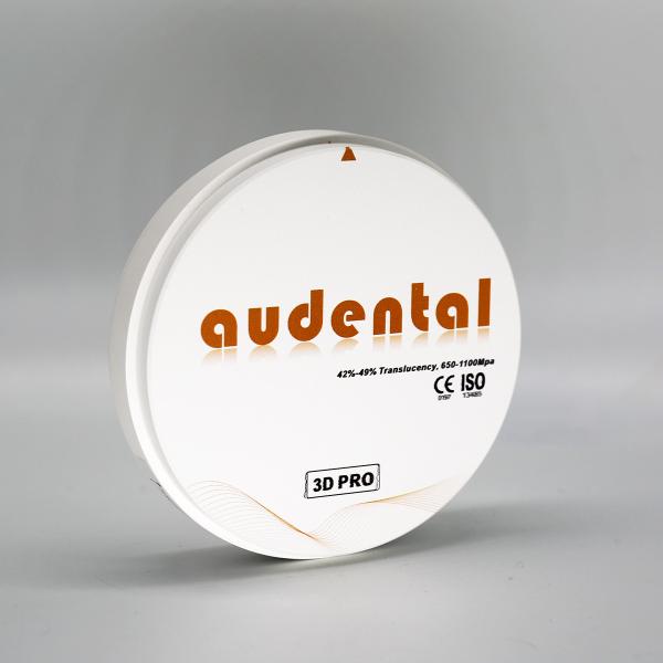 Прозрачность 42-49% Audental CAD CAM Цирконный диск, 20 цветов Зубной цирконий блок