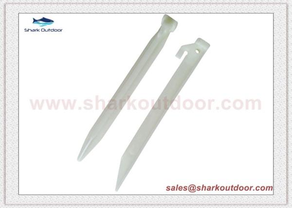 9 Inch/23cm Plastic Luminous Tent Pegs Glow In The Dark Tent Stake Flat Nail