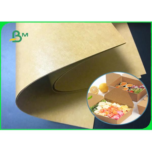 Biodegradable 300gsm + 15g PE Film Kraft Board For Food Packaging