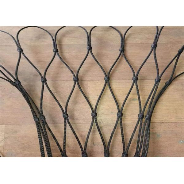 Stainless Steel 316 Black Oxide Wire Rope Mesh Inox Rust Resistant