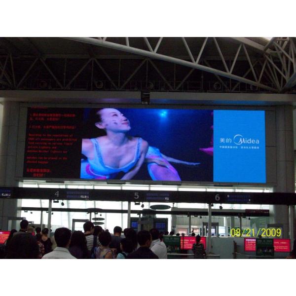 Aluminum Alloy / Steel Giant Advertising LED Screen Media Outdoor DIP P10