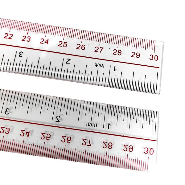 Règle droite antistatique en plastique transparent ESD de 30 cm