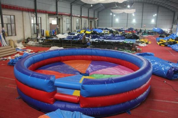 Waterproof Sports Themed Bounce House Revolution Wheel Inflatable Mat Eco - Friendly