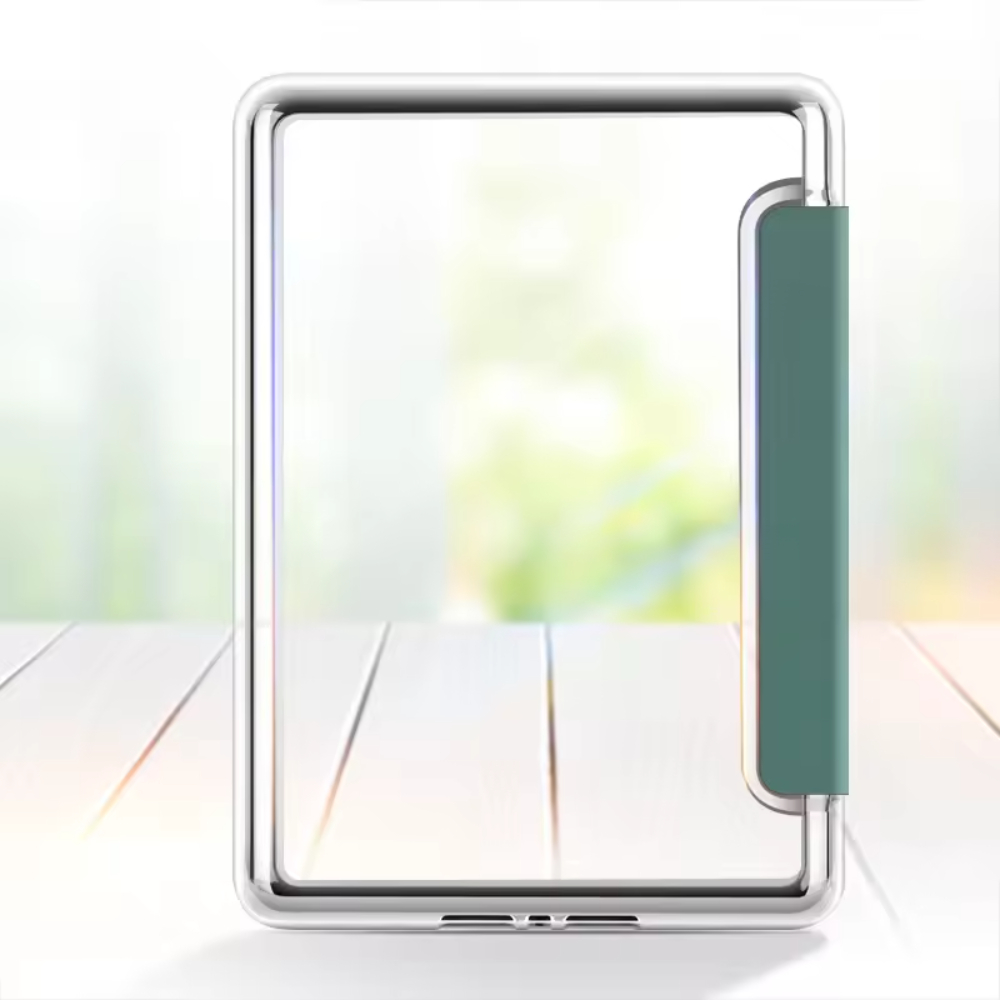 For Certified Flip Leather Case Kindle Paperwhite 5 4 3 2 Clear Back Cover Simple Business Soft Protective Slim Lightweight